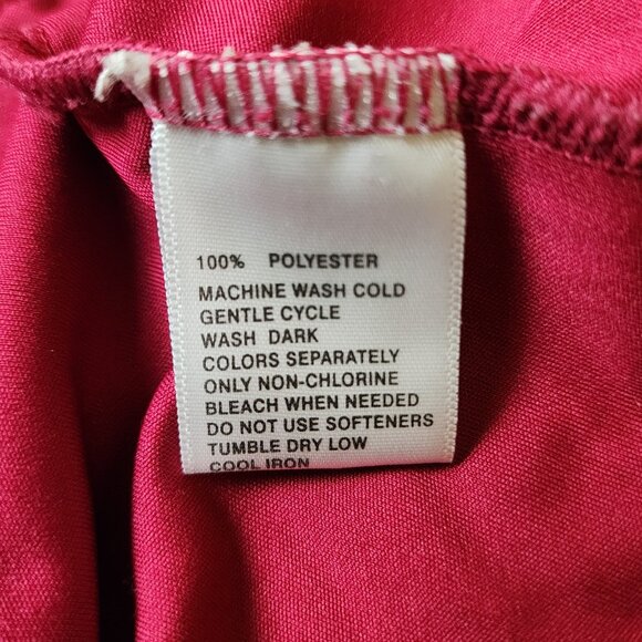 Greg Norman Play Dry Women Collarless Large Magenta Tab Sleeves Golf Athletics - Picture 9 of 9